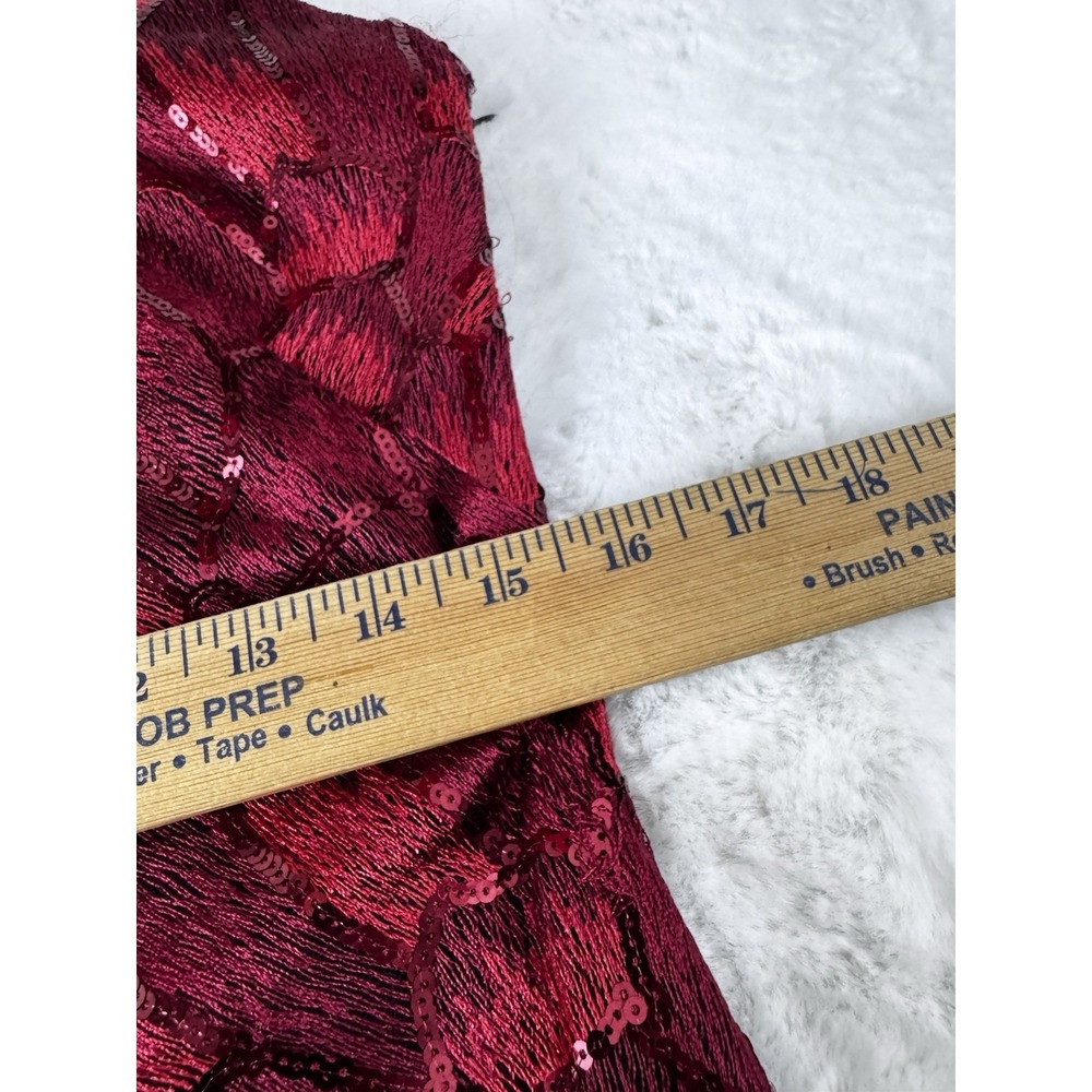 New White House Black Market WHBM Party Red Sequin Embroidered Camisole Size XS - Picture 4 of 10